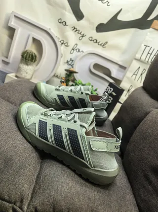 Sandalias Casuales Perforadas con Cordones en Blanco, Azul, Naranja 17