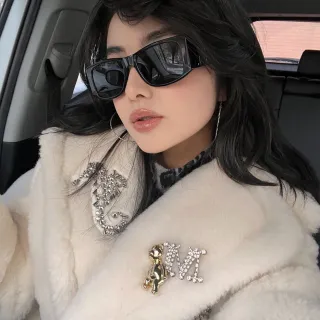 White Fluffy Embellished Faux Fur Outerwear