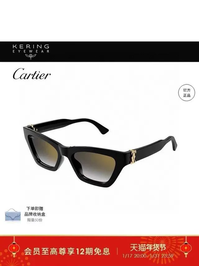 White Gold Cat-Eye Angular Frame Sunglasses 2