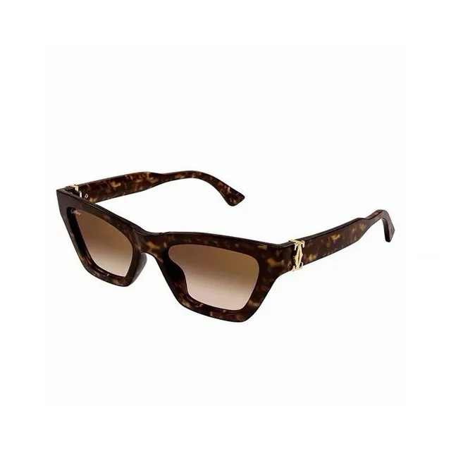 White Gold Cat-Eye Angular Frame Sunglasses 3