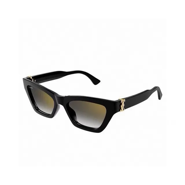 White Gold Cat-Eye Angular Frame Sunglasses 4