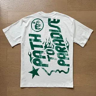 White Graphic-Print Oversized Double-Sided T-Shirt 9