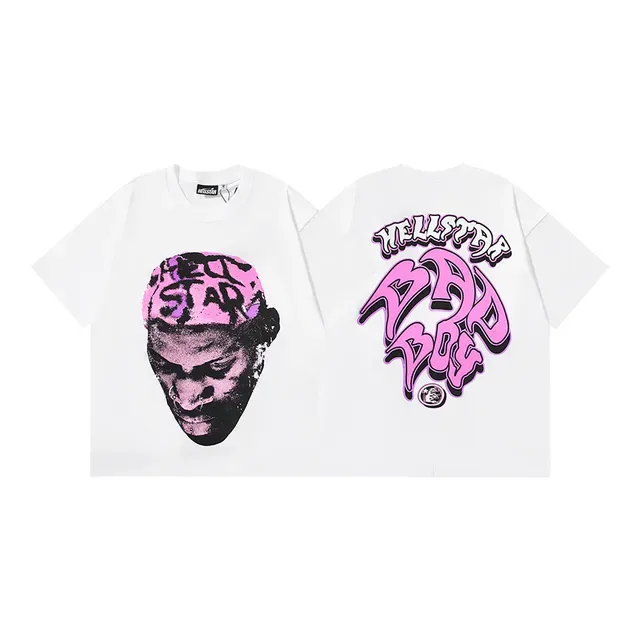 White Graphic-Print Oversized T-Shirt 4