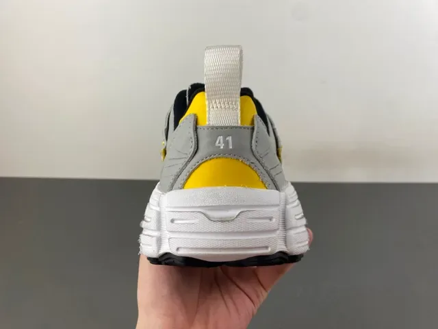 White Gray and Yellow Chunky Lifestyle Sneaker 4