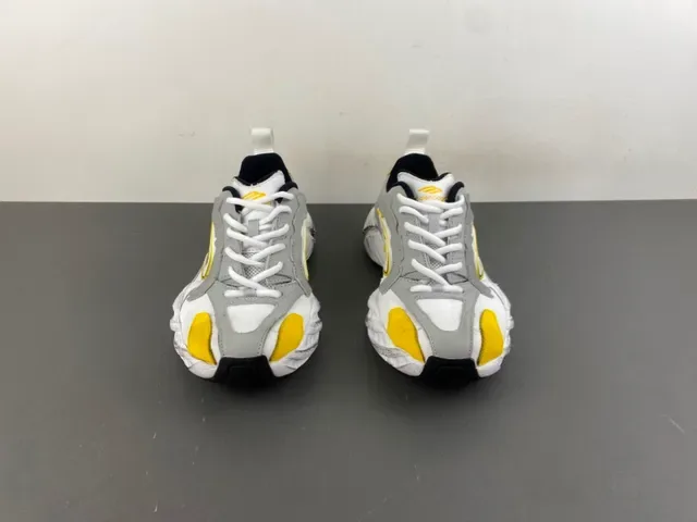 White Gray and Yellow Chunky Lifestyle Sneaker 11
