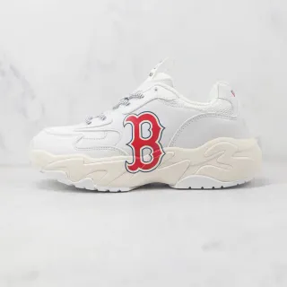 أحذية رياضية سميكة أبيض أحمر silhouette منحوتة موجية midsole