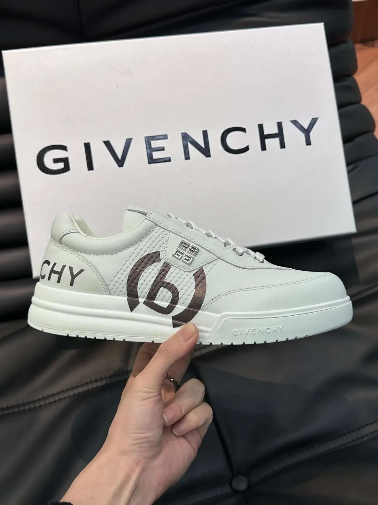 Givenchy City Sport White and Black Graphic Lifestyle Sneakers 4