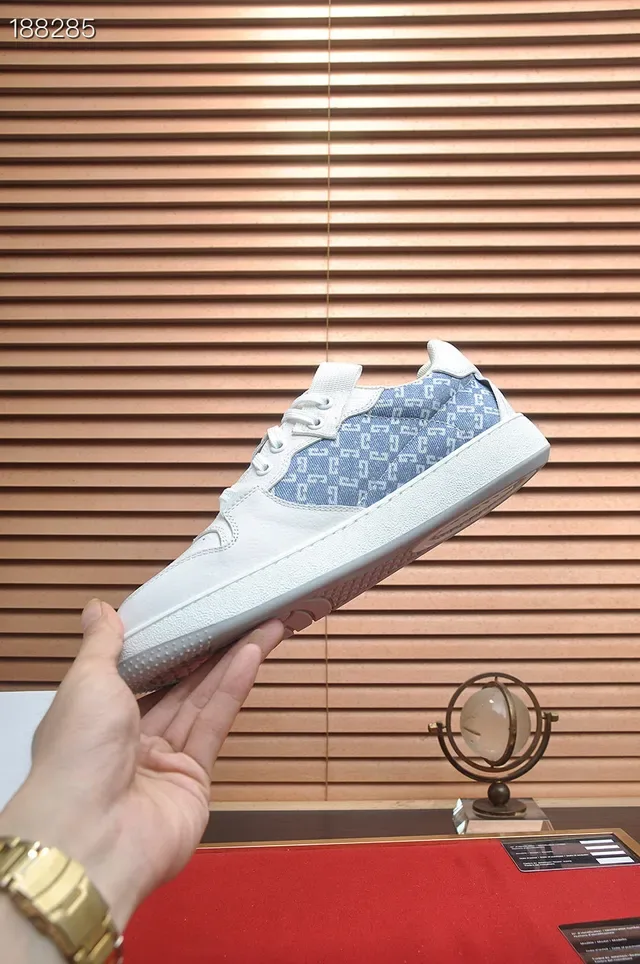 Givenchy City Sport White and Blue Monogram Lifestyle Sneakers 5