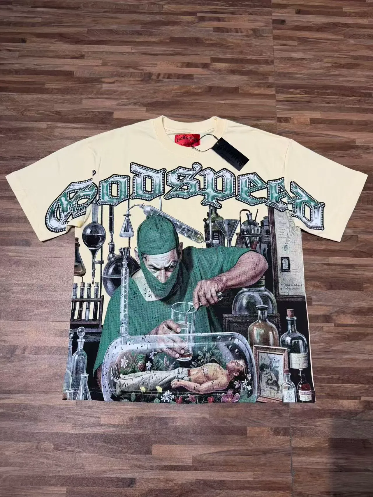 Godspeed Graphic Print Cream T-Shirt 6