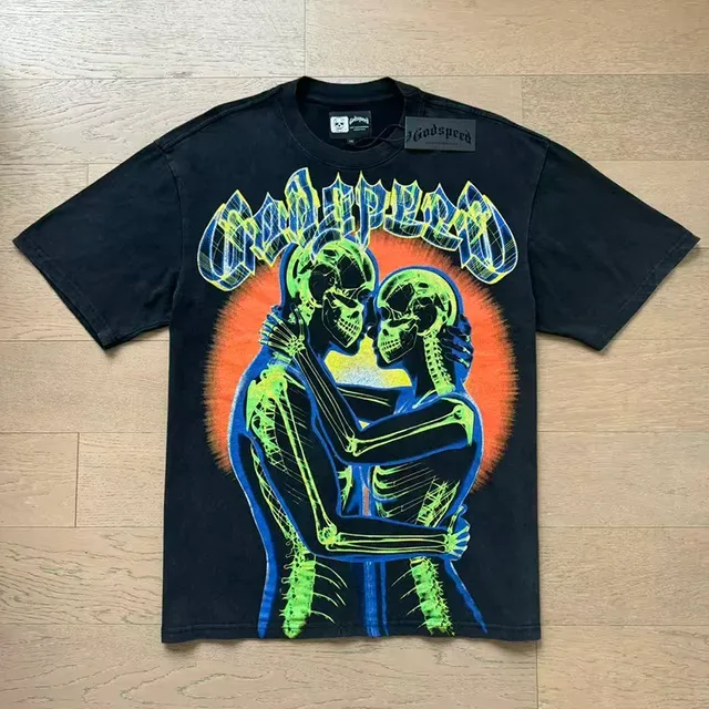 Godspeed Neon Skeletal Embrace Graphic T-Shirt 2