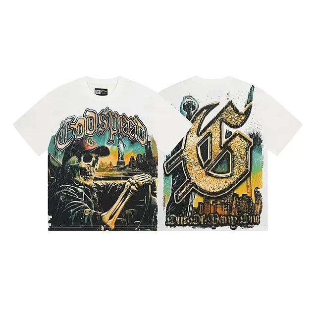 Godspeed One Of Many White Multicolor Graphic-Print Oversized Fit T-Shirt 1