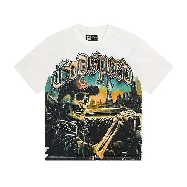 Godspeed One Of Many White Multicolor Graphic-Print Oversized Fit T-Shirt 2