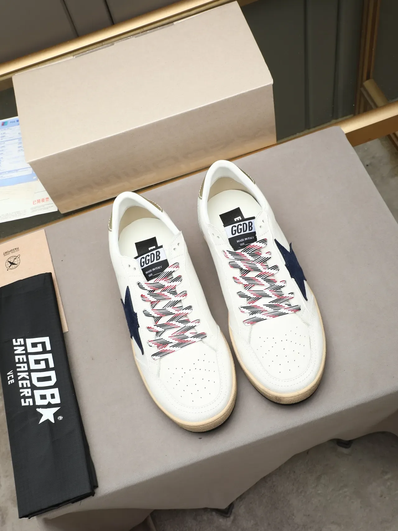 Golden Goose Ball Star White Navy Star Lifestyle Sneakers 2