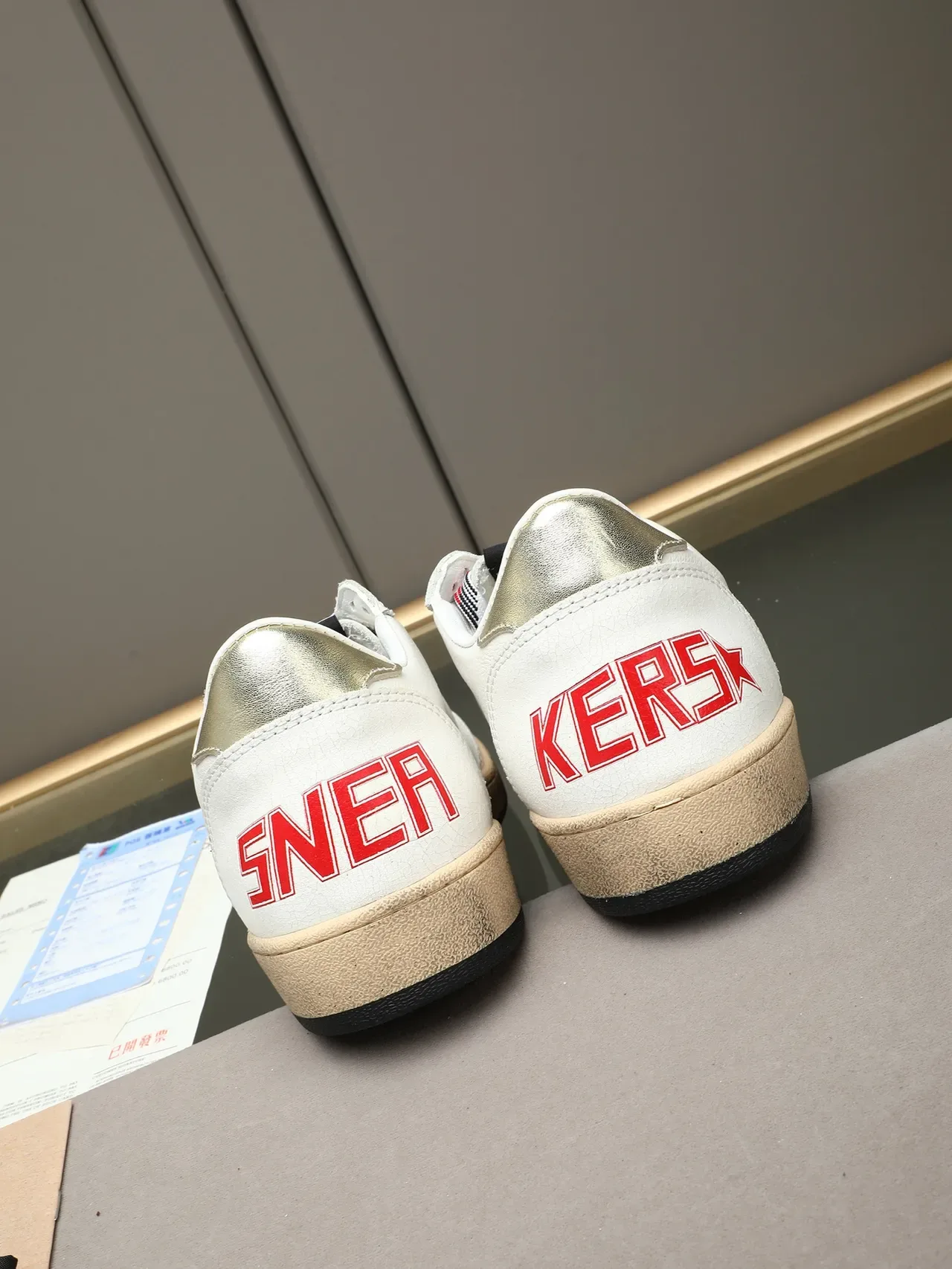 Golden Goose Ball Star White Navy Star Lifestyle Sneakers 3