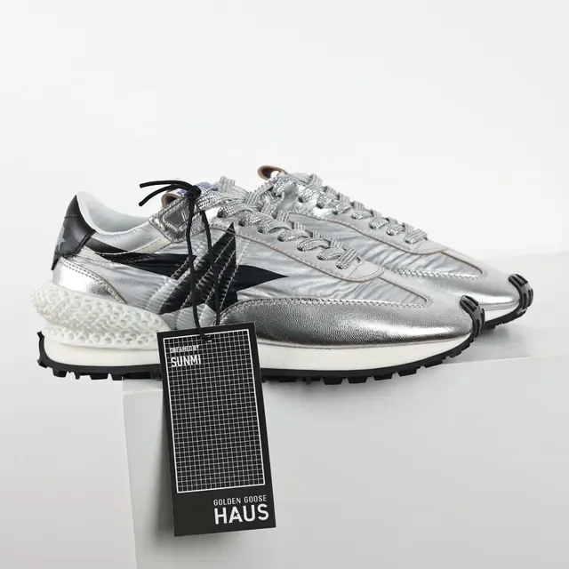 Golden Goose Argent Noir Métallique Supérieur Logo Étoile Lifestyle Sneakers 3