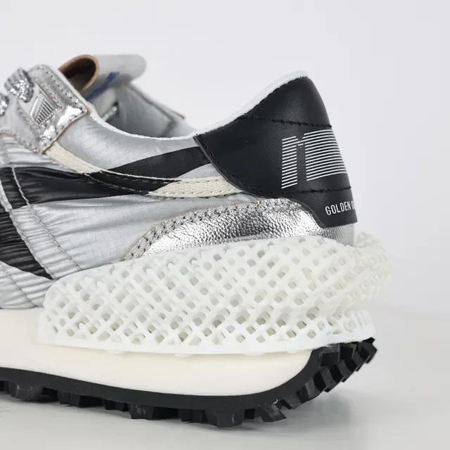Golden Goose Argent Noir Métallique Supérieur Logo Étoile Lifestyle Sneakers 4