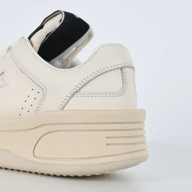 Golden Goose Logo Estrela Off-White Couro Plataforma Estilo de Vida Tênis 4