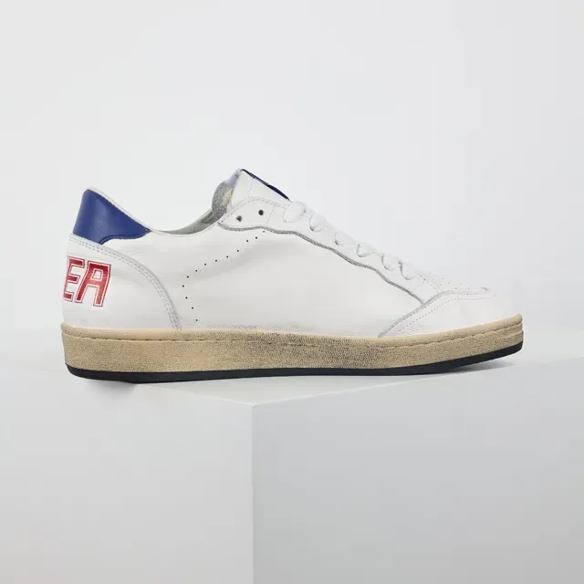 Golden Goose Super-Star White Red Blue sneakers lifestyle 7