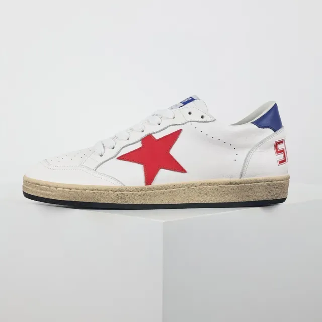 Golden Goose Super-Star White Red Blue sneakers lifestyle 9