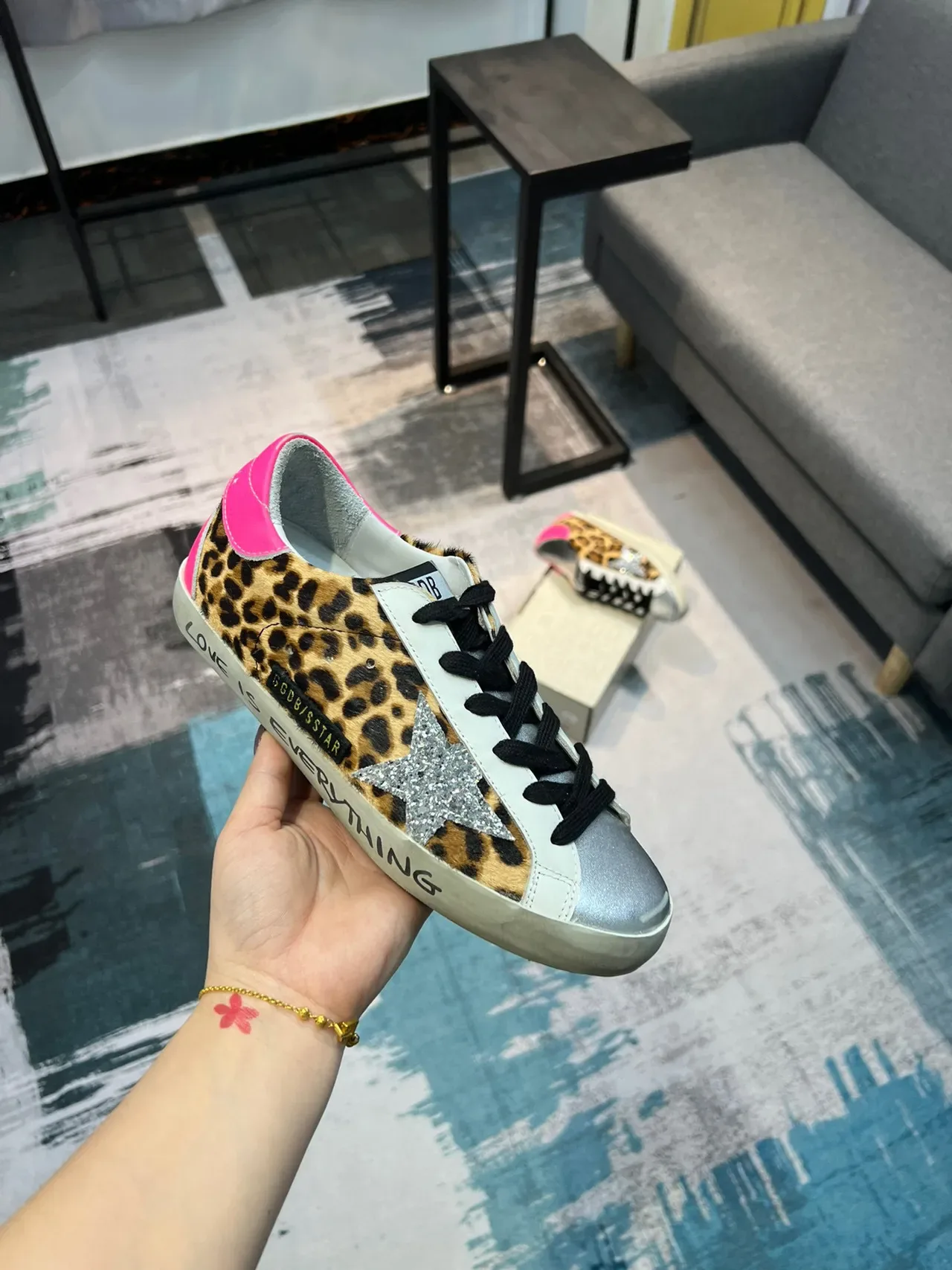 Golden Goose Superstar Chaussures lifestyle à imprimé léopard et étoile scintillante 6