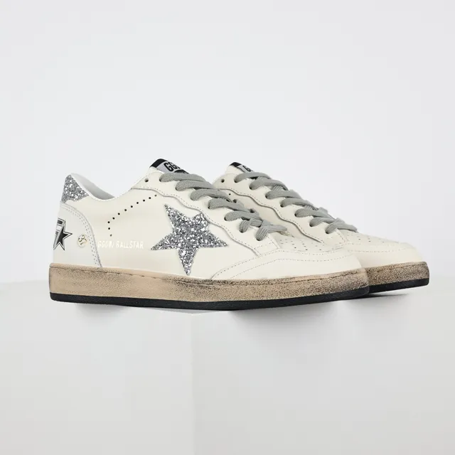 Golden Goose Superstar Off-White Glitter Star Lifestyle Sneakers 3