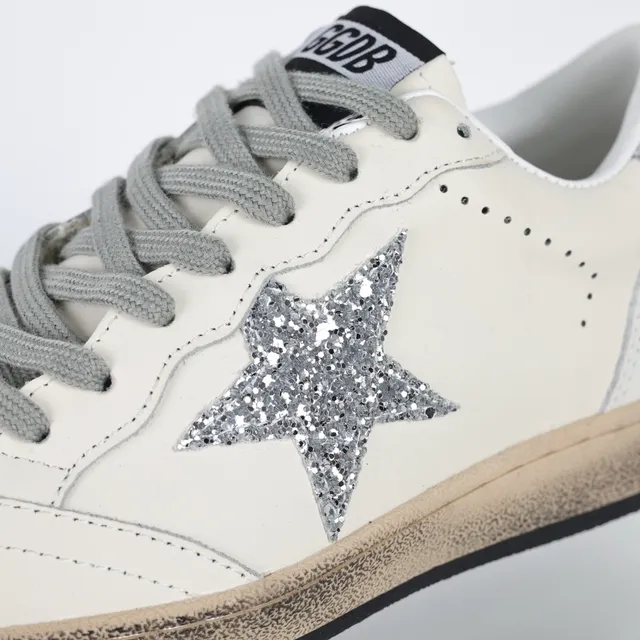 Golden Goose Superstar Off-White Glitter Star Lifestyle Sneakers 6