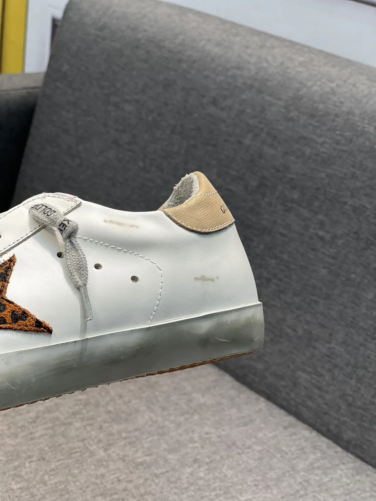 Golden Goose Superstar Sneakers Lifestyle Étoile Léopard Blanche 9
