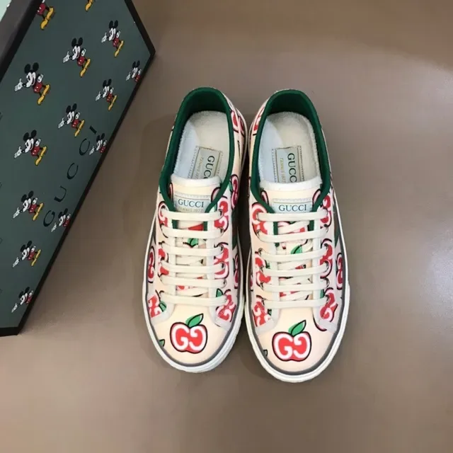 Gucci Ace Apple-Print Canvas Lifestyle Sneakers 2