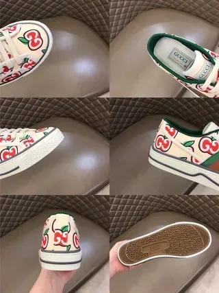 Gucci Ace Apple-Print Canvas Lifestyle Sneakers 3