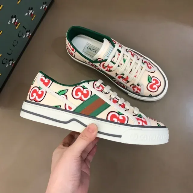 Gucci Ace Apple-Print Canvas Lifestyle Sneakers 9