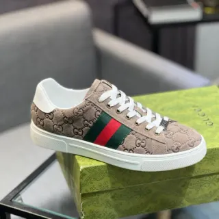 Gucci Ace بيج سويد أخضر-أحمر ويب لايف ستايل سنيكرز