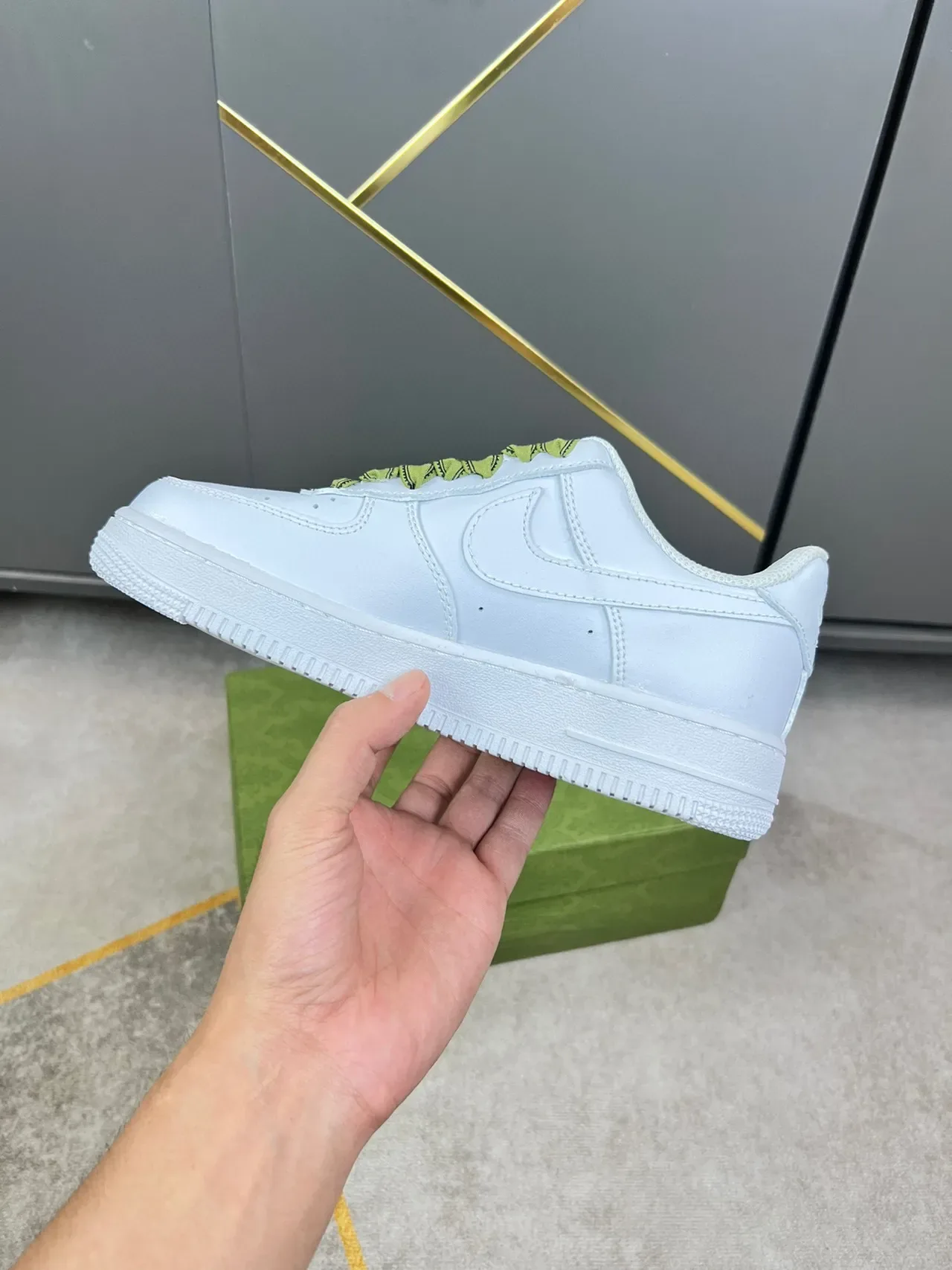 Gucci Ace Beijing 2022 Winter Olympics White and Lime Green Lifestyle Sneakers 6