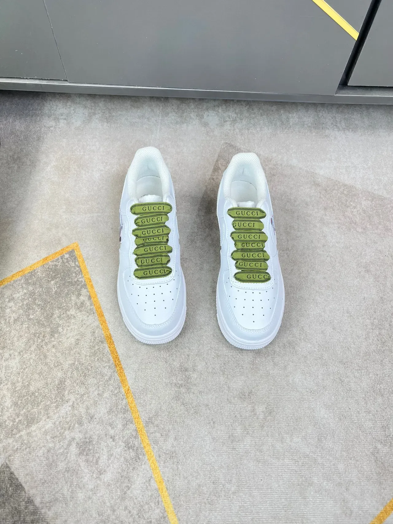 Gucci Ace Beijing 2022 Winter Olympics White and Lime Green Lifestyle Sneakers 9