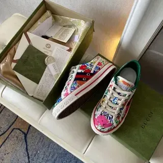 Gucci Ace Floral Print Web Stripe Lifestyle Sneakers