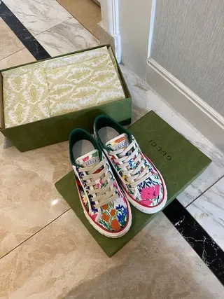 Gucci Ace Floral Print Web Stripe Lifestyle Sneakers 2