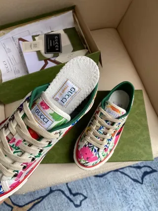Gucci Ace Floral Print Web Stripe Lifestyle Sneakers 6