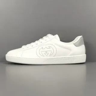 Gucci Ace Perforated Logo White Lifestyle Sneakers
