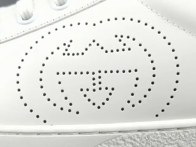 Gucci Ace Perforated Logo White Lifestyle Sneakers 7