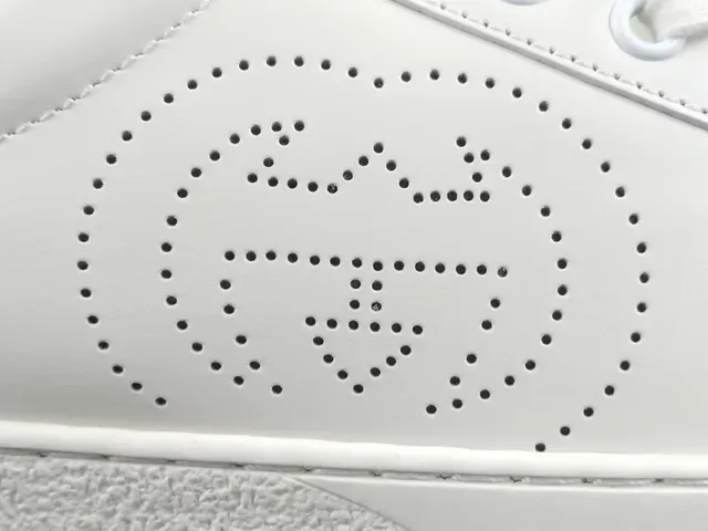 Gucci Ace Perforated Logo White Lifestyle Sneakers 9