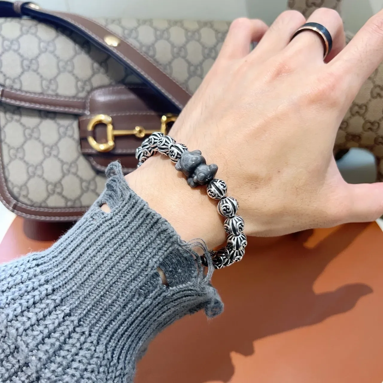 Gucci Beaded GG-Motif Animal Charm Bracelet 3