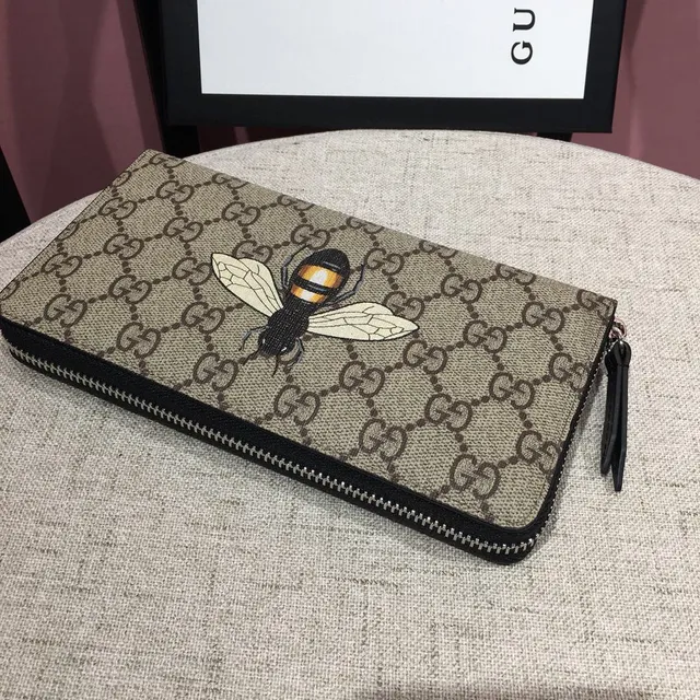 Gucci Bee Motif GG Monogram Carteira longa 7