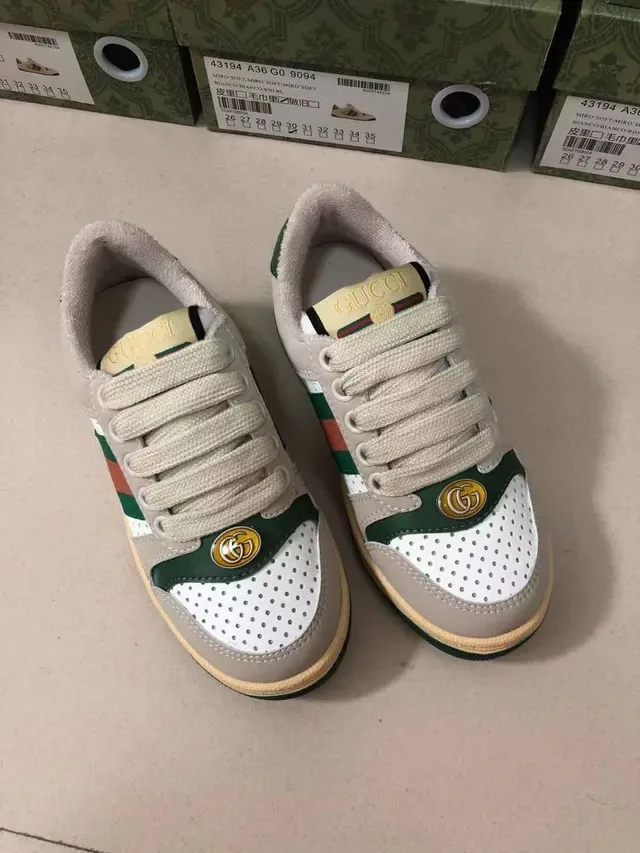Gucci Beige Multicolor Low-Top Web Stripe Lifestyle Sneakers 4