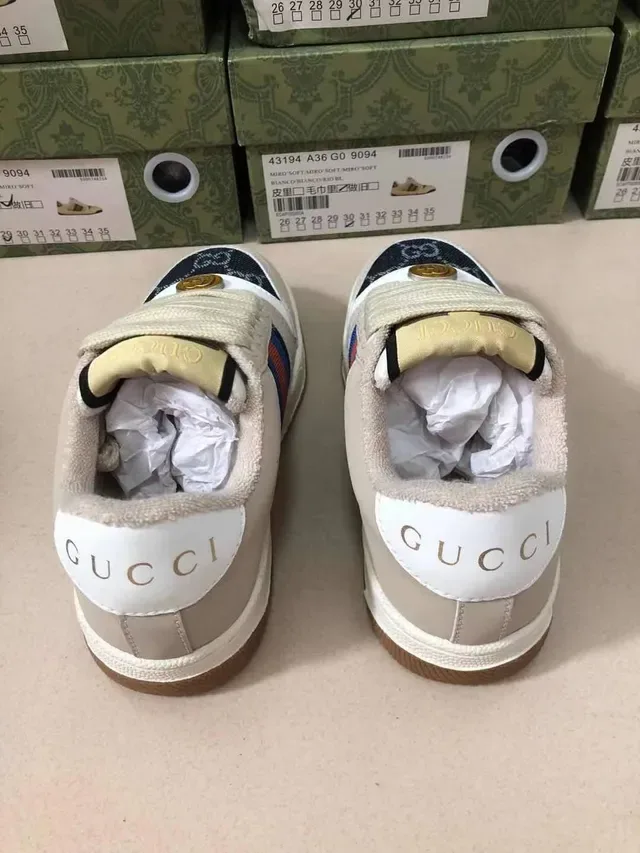 Gucci Beige Multicolor Low-Top Web Stripe Lifestyle Sneakers 12