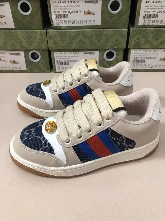 Gucci Beige Multicolor Low-Top Web Stripe Lifestyle Sneakers 15