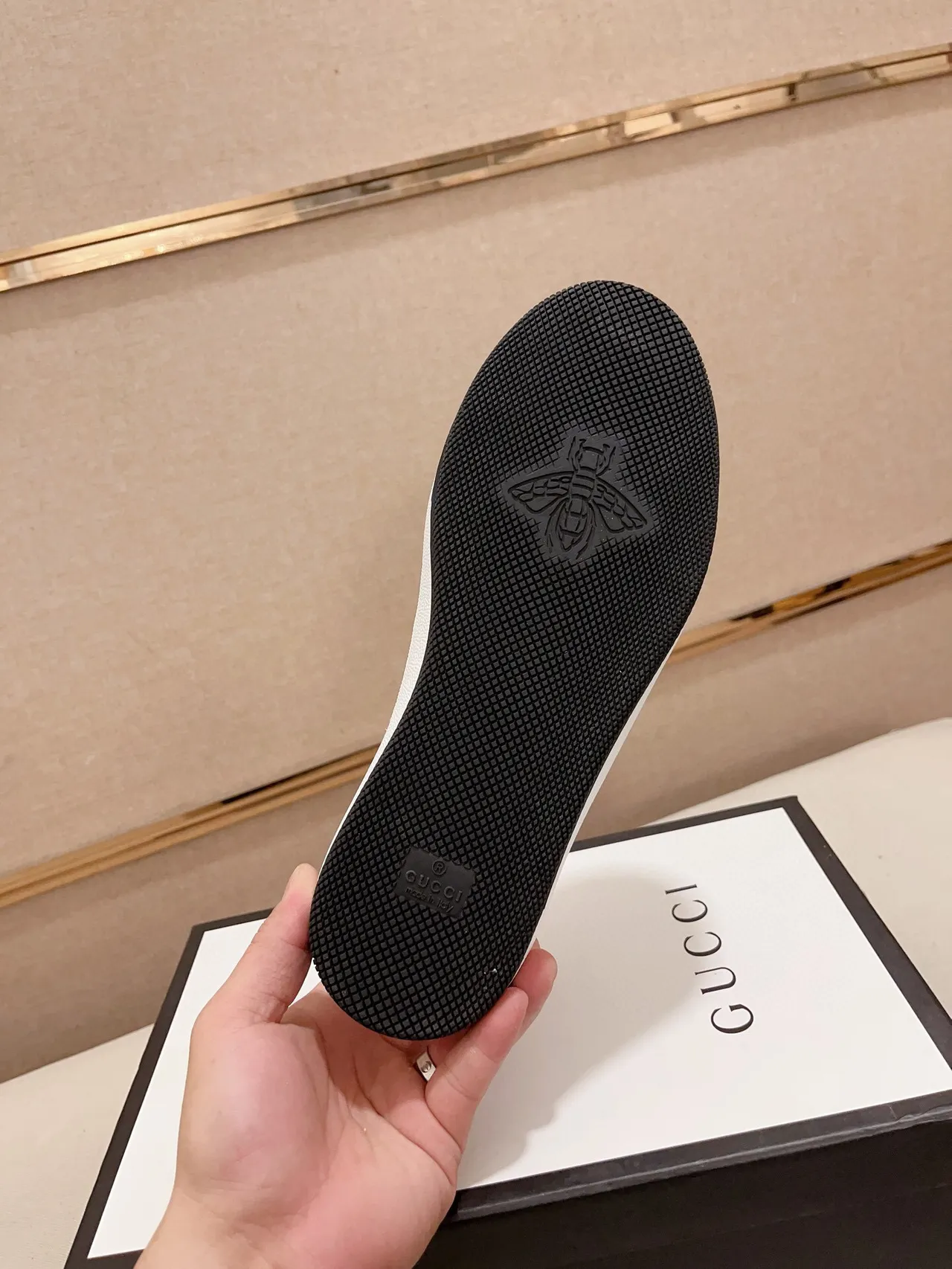 Gucci Beige Navy GG Monogram Canvas Suede Overlays Lifestyle Sneakers 9