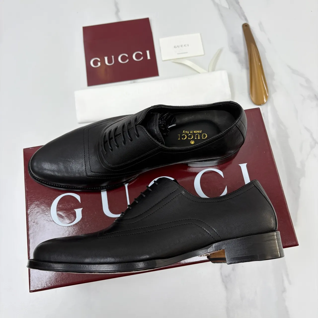 Gucci Sapatos Oxford com Ponta de Tapa Preta 5