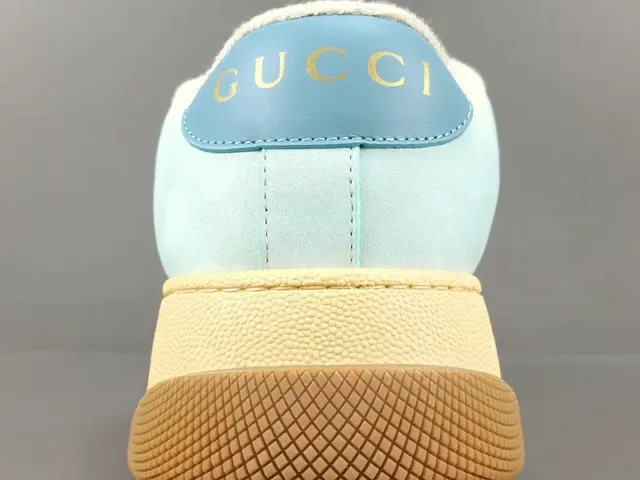 Gucci Blue Beige GG Monogram Canvas Color-Blocked Upper Lifestyle Sneakers 7