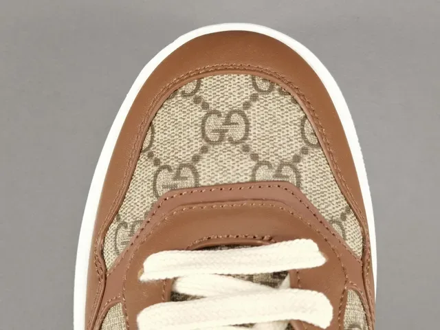 Gucci Brown Beige GG Monogram Canvas Leather Overlays Lifestyle Sneakers 10
