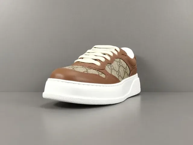 Gucci Brown Beige GG Monogram Canvas Leather Overlays Lifestyle Sneakers 15