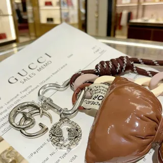 Gucci Brown Silver Snake-Motif Interlocking G Jewelry